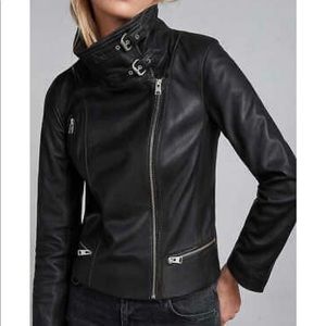 All Saints Biker leather jacket black Bales